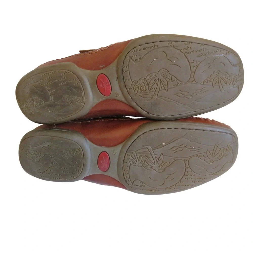 Pikolinos Mens‎ Tan Leather Fisherman Sandals EU 42 US 9 Whipstitch Loafers